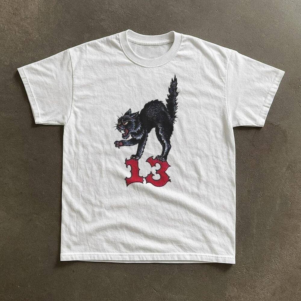 Gildan Black Cat Lucky 13  T-Shirt